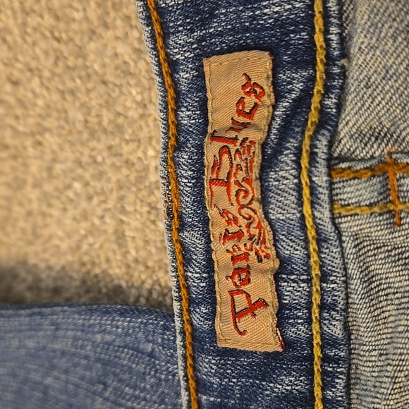 Paris Blues Jeans Womens Size 17 Light Blue Distressed Flare Leg - Picture 4 of 14